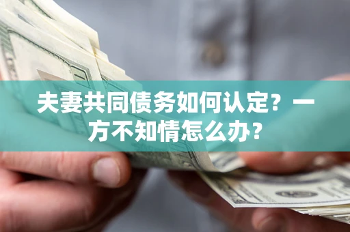 北京夫妻共同债务如何认定？一方不知情怎么办？