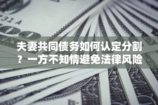 北京夫妻共同债务如何认定分割？一方不知情避免法律风险必看！